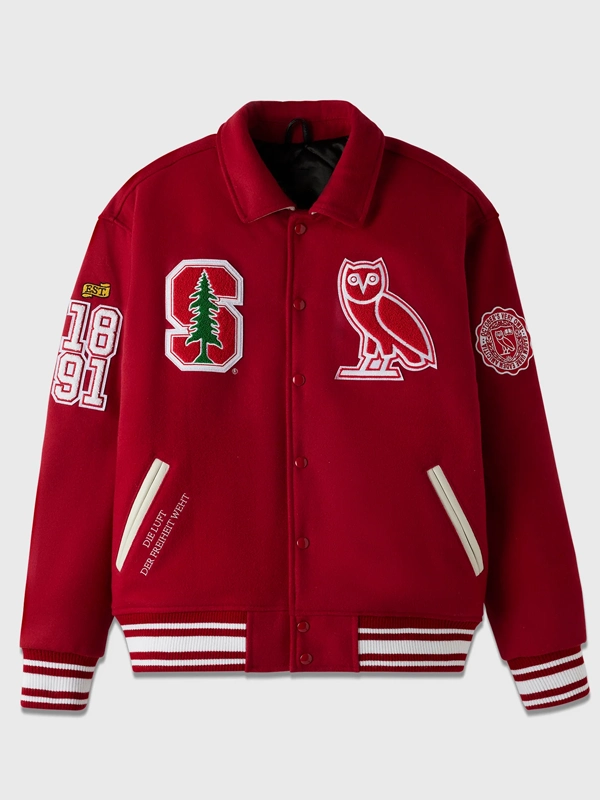 OVO Campus Varsity Jacket Stanford Red