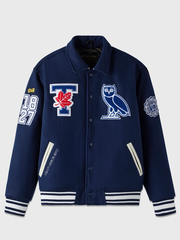 OVO Campus Varsity Jacket UOFT Navy