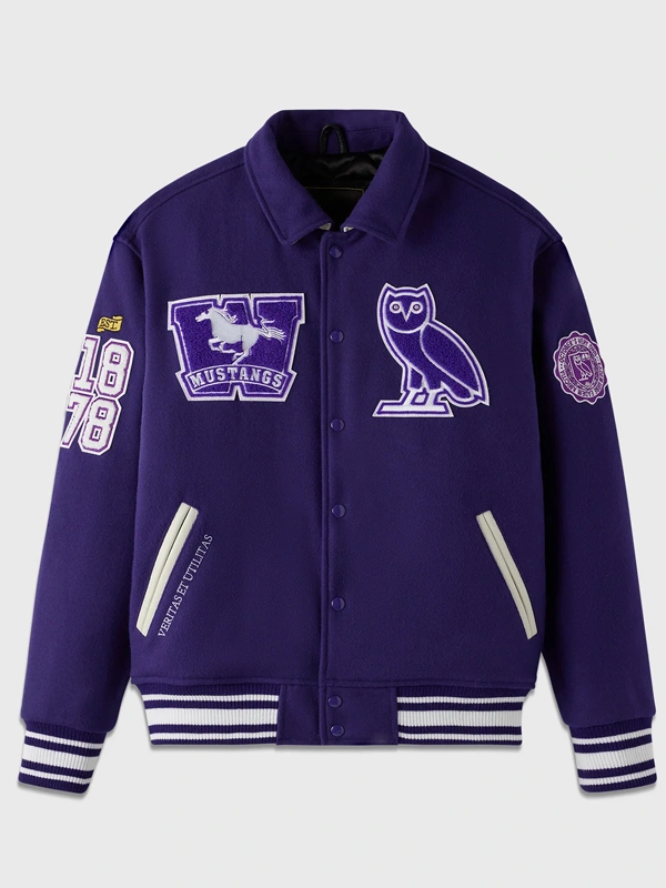 OVO Campus Varsity Jacket Western Purple