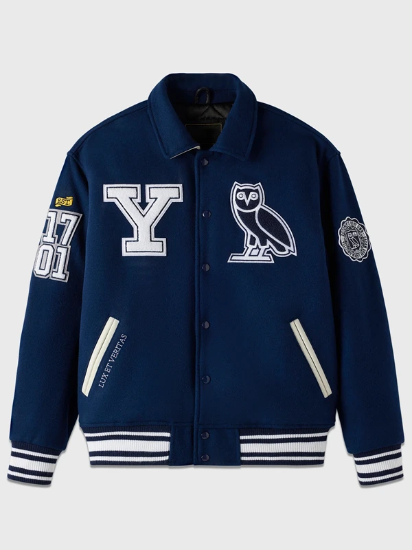 OVO Campus Varsity Jacket Yale Blue