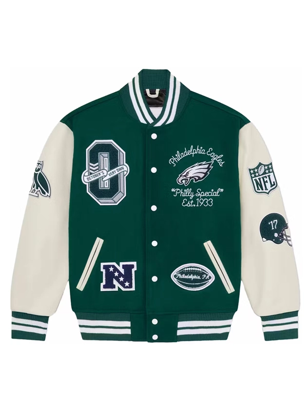 OVO x NFL Philadelphia Eagles Varsity Jacket