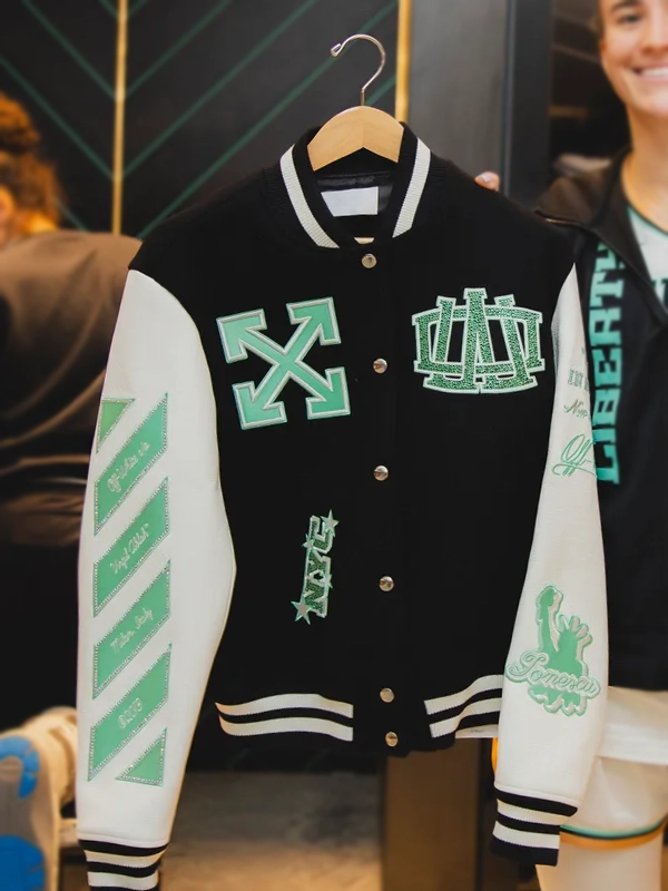 Off White WNBA New york Liberty Varsity Jacket