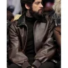 Offwhite-Spring-Zayn-Malik-Bomber-Leather-Jacket-Brown