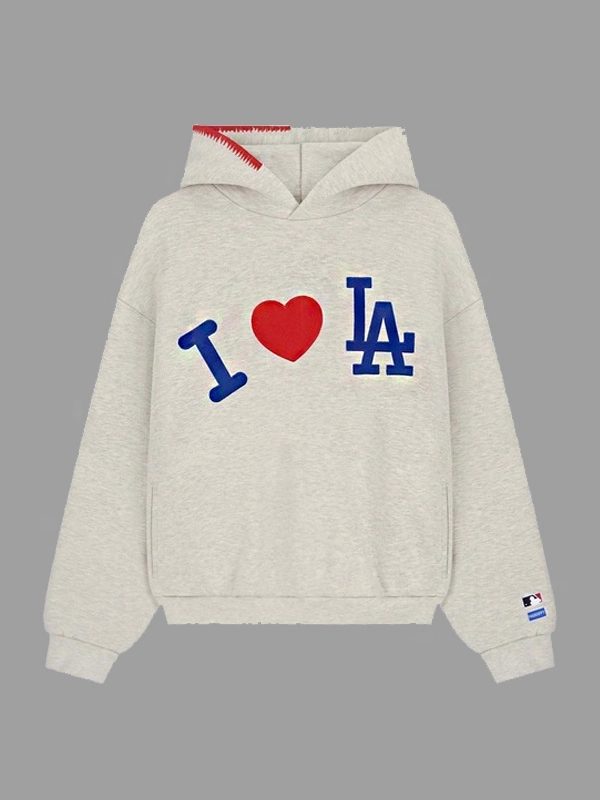 Patrick Schwarzeneg Madhappy x Dodgers I Love LA Hoodie Grey