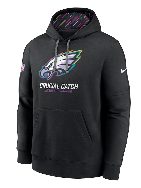 Philadelphia Eagles Crucial Catch Club Black Hoodie