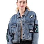 Philadelphia Eagles Studded Denim Jacket