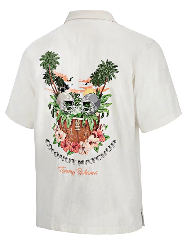 Philadelphia Eagles Tommy Bahama White Coconut Matchup Camp Shirt