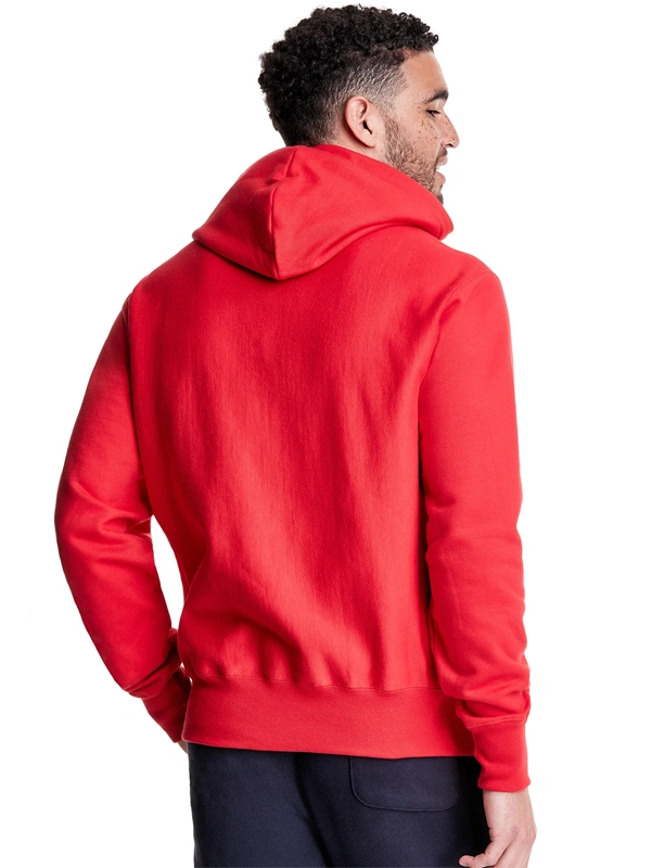 Red Champion Reverse Weave Hoodie