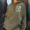 Riot Society Peanuts Snoopy Take a Hike Hoodie Green