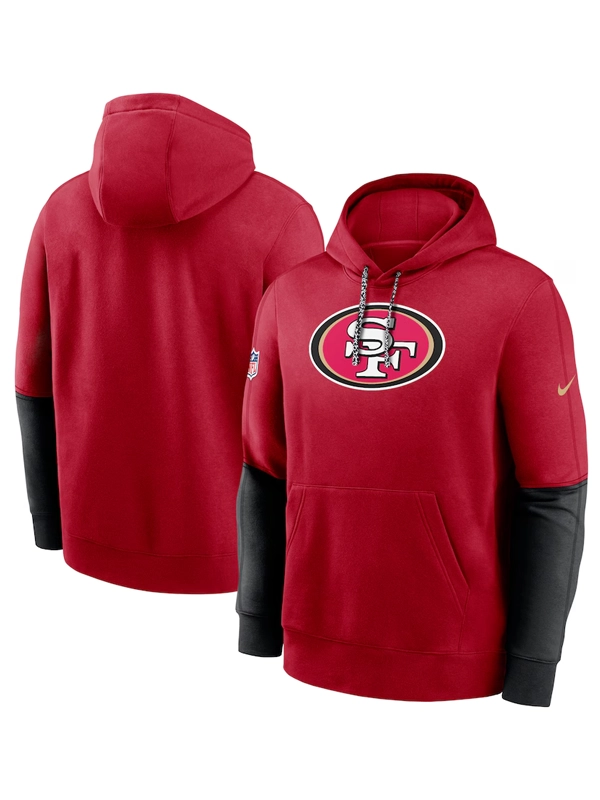 San Francisco 2024 Sideline Club Pullover Hoodie Red