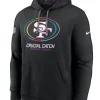 San Francisco 49ers Crucial Catch Club Black Pullover Hoodie