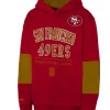 San Francisco 49ers Retro Fleece Pullover Hoodie Red