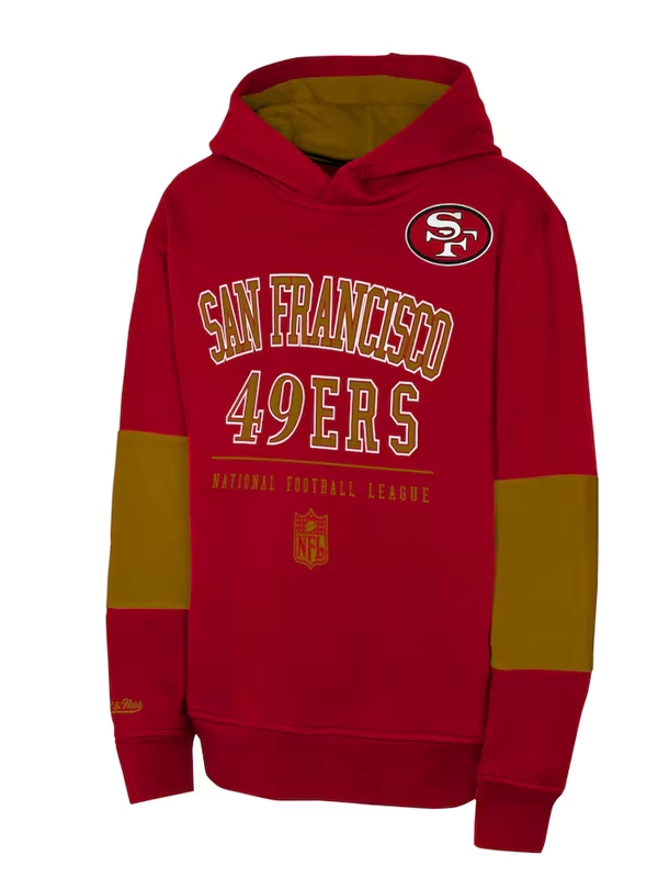 San Francisco 49ers Retro Fleece Pullover Hoodie Red