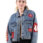 San Francisco 49ers Studded Denim Jacket