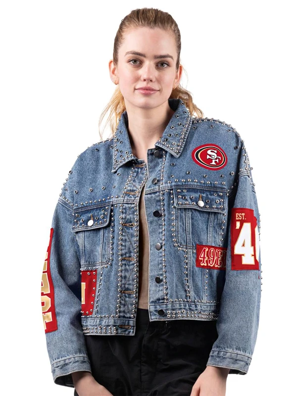 San Francisco 49ers Studded Denim Jacket