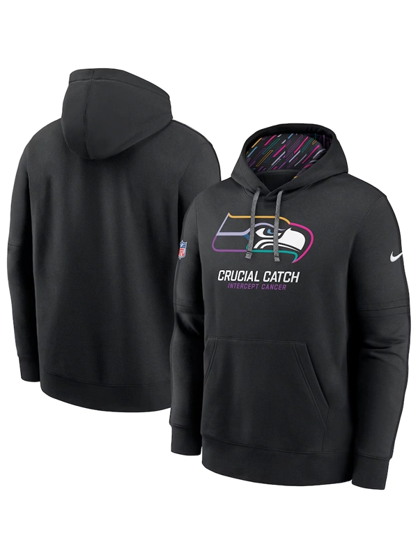 2024 NFL Seattle Seahawks Crucial Catch Club Hoodie Black