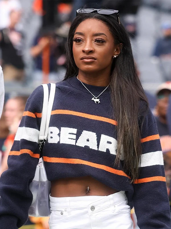 Simone Biles Bears Sweater Blue