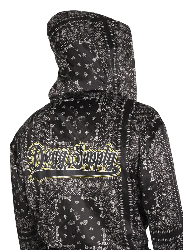 Snoop Dogg Long Sleeve Microfleece Hooded Lounge Robe Black