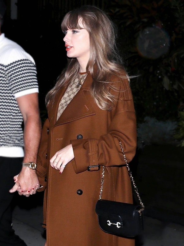 Taylor Swift Brown Wool Trench Coat