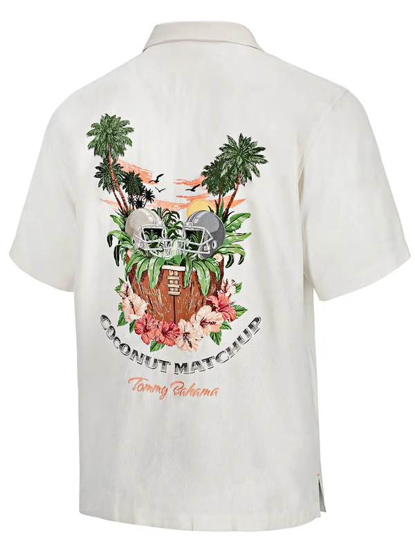 Tommy Bahama White San Francisco 49ers Coconut Matchup Camp shirt