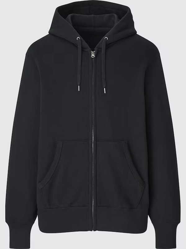 Uniqlo Sweat Full Zip Hoodie Black