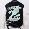 WNBA New York Liberty Off White Varsity Jacket