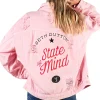 Yellowstone Beth Dutton State of Mind Wren + Glory Hand Painted Pink Denim Jacket