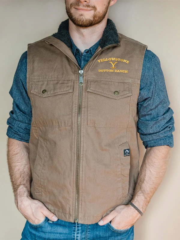 Yellowstone Dutton Ranch Brown Vest