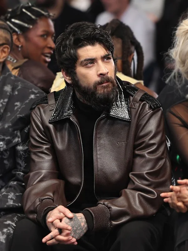 Zayn-Malik-Brown-Bomber-Leather-Jacket