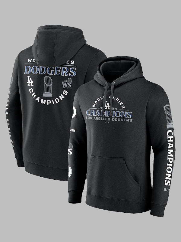 Los Angeles Dodgers 2024 World Series Champions Hoodie Black