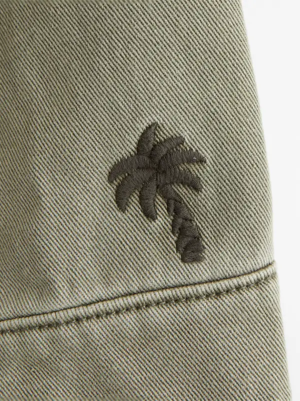 Abercrombie Palm Tree Crew Green Jacket