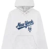 Aime Leon Dore x New York Mets Logo Hoodie Grey