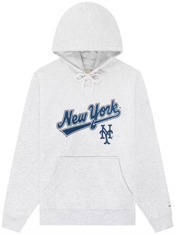 Aime Leon Dore x New York Mets Logo Hoodie Grey