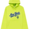 Aime Leon Dore x New York Mets Logo Hoodie Lime Green