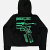 Billionaire Studios In Glock We Trust Black and Green Hoodie