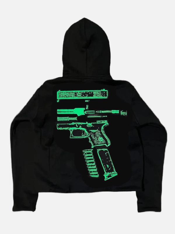 Billionaire Studios In Glock We Trust Black and Green Hoodie