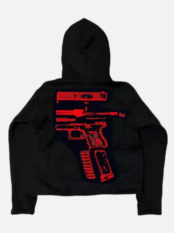 Billionaire Studios In Glock We Trust Hoodie Black and Red