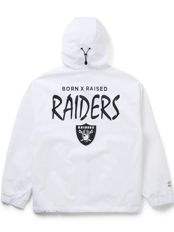 Born x Raised Raiders Attitude White Track Jacket