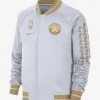 Boston Celtics Trophy Ring Banner Men's Nike NBA Full-Zip Authentic Jacket White