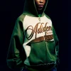 Cursive Chainstitch Ribbon Olive Hoodie Adidem Asterisks