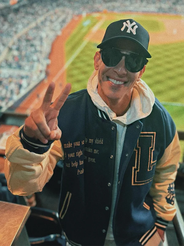 Daddy Yankee Blue & Cream Varsity Jacket