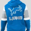 Detroit Lions Starter Blue Extreme Full-Zip Hoodie