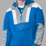 Detroit Lions Starter Half-Zip Pullover Hoodie Jacket