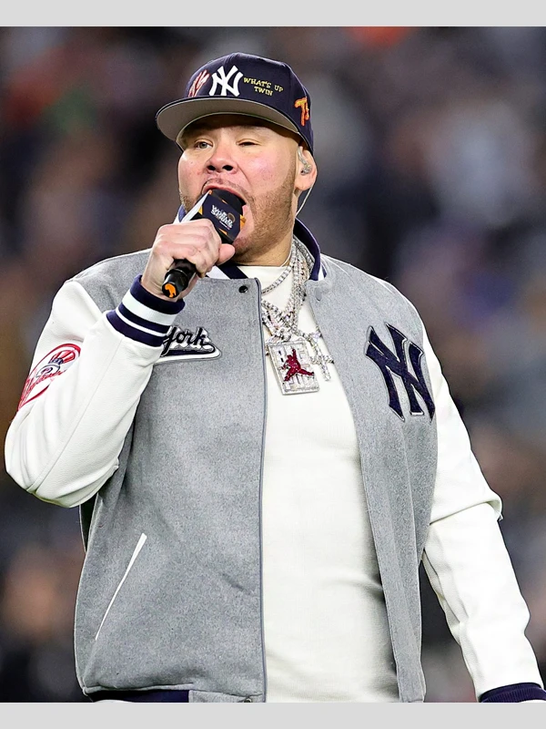 Fat Joe Yankees Grey Varsity Jacket