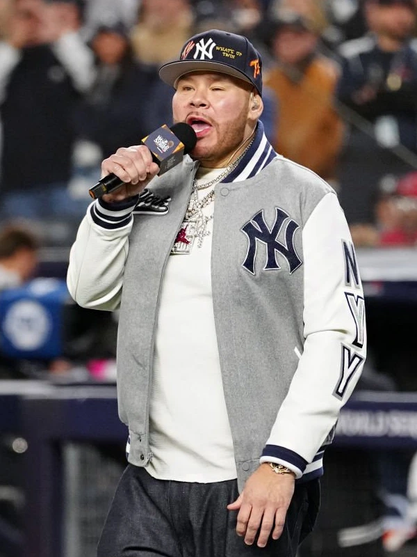 Fat Joe Yankees Script Tail Varity Jacket