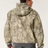 Hollister Camo Hooded Bomber Zip-Up Jacket