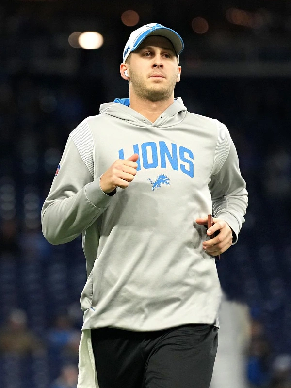 Jared Goff Detroit Lions Hoodie Grey