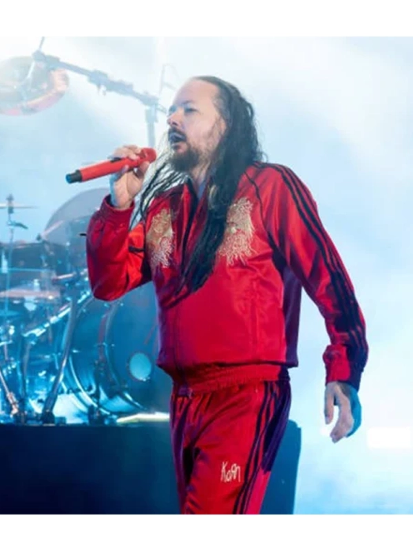 Jonathan Davis Korn x Adidas Red Tracksuit