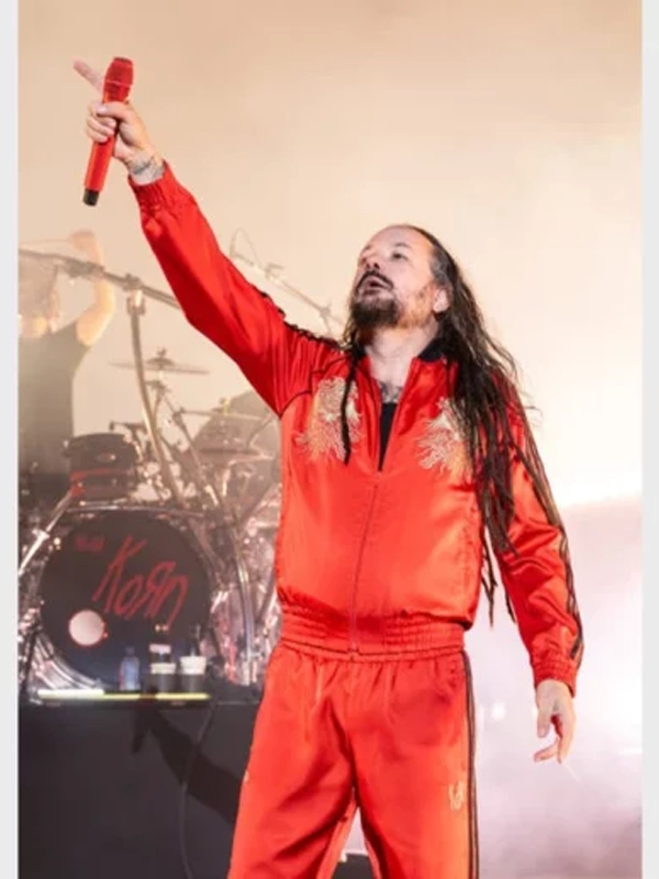 Jonathan Davis Red Tracksuit Korn x Adidas