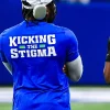 Kicking The Stigma Colts T-shirt Blue